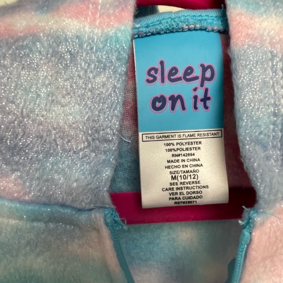 2 onesie Unicorn sleepers, perfect for sleepovers or twins! EUC both Girl 10/12 - Picture 4 of 5